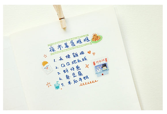 台湾夜市 透明ステッカー （台湾製）喵喵夜市｜趣台灣 透明裝飾貼紙 夜市