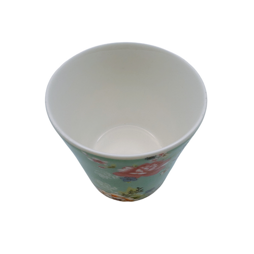 台湾花布（客家花布）柄 茶具 ティーカップ ブルー ｜台灣花布（客家花布）高中杯（60ml） 藍