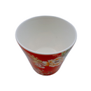 台湾花布（客家花布）柄 茶具 ティーカップ  レッド｜台灣花布（客家花布）高中杯（60ml） 紅