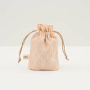 印花楽 巾着ポーチ 鉄窓花5号 コーラルオレンジ｜束口小物袋 鐵花窗5號 珊瑚橘粉