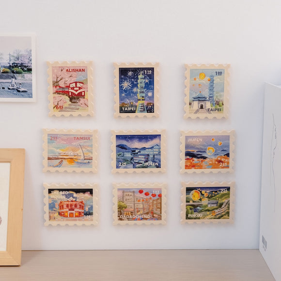 遊木時光 WOOD TIME 台湾ミニ風景 木製パズルマグネット｜台灣拼風景木製磁鐵