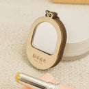 遊木時光 WOOD TIME 台湾ミニ風景 木製ミニ鏡 台湾漁師網バッグ｜台灣微風景木製小物鏡 喵喵茄芷袋-6