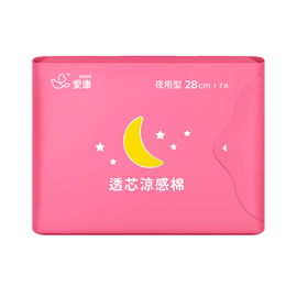 愛康 ICON 涼感ナプキン（夜用）｜愛康 ICON 透芯涼感棉 夜用型 28cm 7枚入り