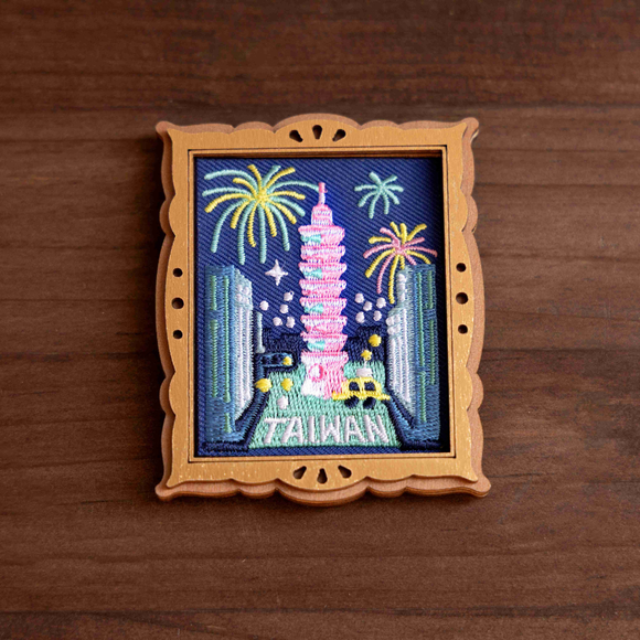 猴子設計 Monkey Design 刺繍マグネット 華やぐ台北｜刺繡磁鐵 綻放台北