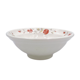 レトロ可愛い 大同磁器 バラ柄 魯肉飯・鶏肉飯用ボウル 飯碗（浅め） 直径12.8cm｜大同磁器 4.5吋 天井淺碗（玫瑰花）