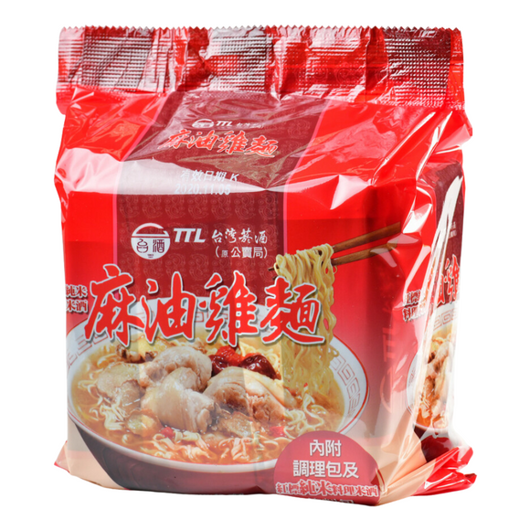 〈3食入〉台酒 麻油鶏麺 ごま油煮込鶏肉ラーメン｜台酒麻油雞麵｜3個パック｜200gx3