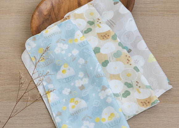 好感良物 Soft living 花柄ハンカチ マンゴーかき氷フローラル｜花漾手帕 芒果冰花花