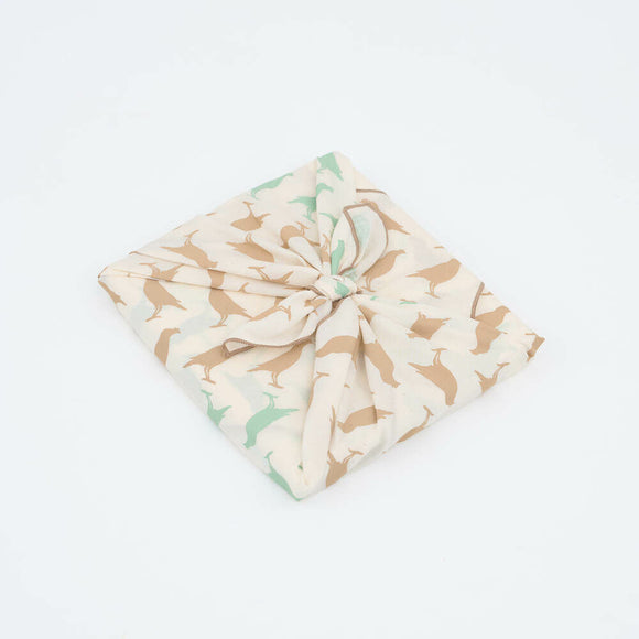 印花楽 風呂敷 台湾八哥5号 森のグリーンブラウン｜包布巾 台灣八哥5號 山林綠棕