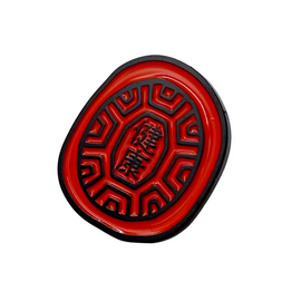 茚 Yin Taiwan 紅亀粿（紅亀餅・アンンクークエ）ピンバッジ 健康｜紅龜粿 平頂扣徽章別針 健康