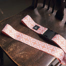 印花楽 スーツケースベルト レトロ窓ガラス柄 朱赤オレンジ｜行李束帶 玻璃海棠 朱橘紅