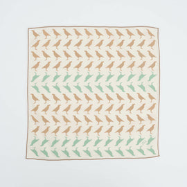 印花楽 風呂敷 台湾八哥5号 森のグリーンブラウン｜包布巾 台灣八哥5號 山林綠棕