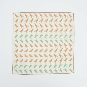 印花楽 風呂敷 台湾八哥5号 森のグリーンブラウン｜包布巾 台灣八哥5號 山林綠棕