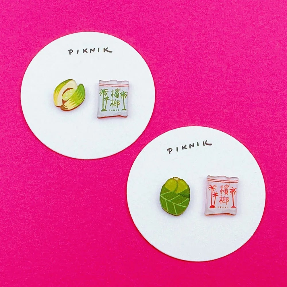 日日野餐 PIKNIK ピアス／イヤリング ジーパイ＋タピオカミルクティー