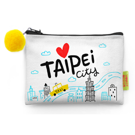 猴子設計 Monkey Design コインケース（ポーチ・小銭入れ） I ♥ TAIPEI（アイ・ラブ・台北）｜零錢包 我愛台北