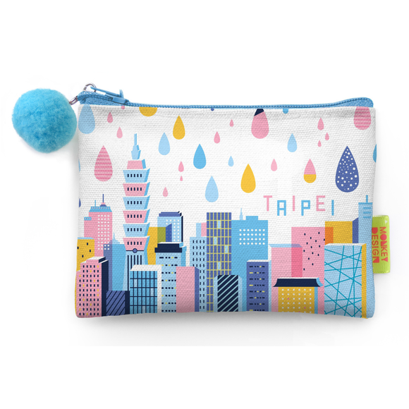 猴子設計 Monkey Design コインケース（ポーチ・小銭入れ） しずく模様の台北｜零錢包 點滴台北