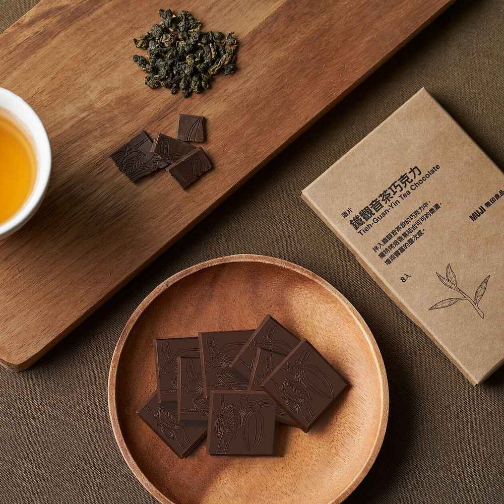 台湾限定 無印良品 MUJI 鉄観音茶チョコレート ｜無印良品 MUJI 台灣限定 鐵觀音茶巧克力 薄片｜4.5g x 8枚入り（個包装）