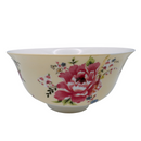 台湾花布（客家花布）柄 食器 飯碗 イェロー｜台灣花布（客家花布）飯碗 黃