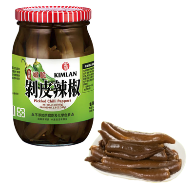 金蘭 青唐辛子の漬物｜ 金蘭 剝皮辣椒 450g