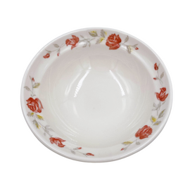 レトロ可愛い 大同磁器 バラ柄 魯肉飯・鶏肉飯用ボウル 飯碗（浅め） 直径12.8cm｜大同磁器 4.5吋 天井淺碗（玫瑰花）