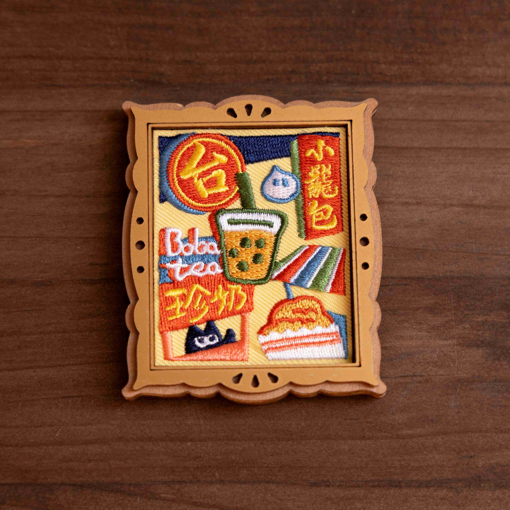 [即購入OK]台湾限定　カナヘイ　LED両面小箱用マグネット　9個セット 新品 猴子設計 Monkey Design 刺繍マグネット にぎやか台湾夜市｜刺繡磁鐵