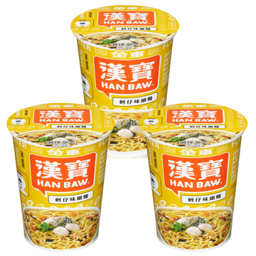 〈3食入〉金車 漢宝 かき麺線風味 カップヌードル｜金車 漢寶 蚵仔味細麵｜67gx3