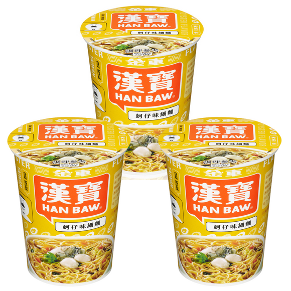 〈3食入〉金車 漢宝 かき麺線風味 カップヌードル｜金車 漢寶 蚵仔味細麵｜67gx3