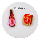 日日野餐 PIKNIK ピンバッジ 台湾米酒＋うま味調味料｜日日野餐 PIKNIK 別針（徽章） 台灣文化系列 紅標米酒＋味精