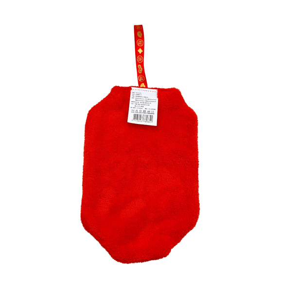 お手拭きタオル 提灯 吉祥文字：旺（ワン）｜好運擦手巾 燈籠（旺）