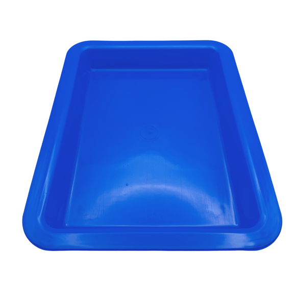 台湾の万能カラフルプラスチックトレイ（浅め） 小｜カラー：ブルー｜塑膠長方盤（淺） 藍色 小