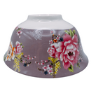 台湾花布（客家花布）柄 食器 飯碗 ラベンダー｜台灣花布（客家花布）飯碗 紫