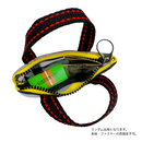 ミニ漁師網バッグ コインケース（小銭入れ﻿）モノトーンボーダー（ブラック・グレー）｜迷你茄芷袋零錢包 黑灰條紋（本体・ファスナーの色はランダム出荷）※ご購入の場合、色の原因で返品・交換は対応不可