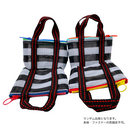 ミニ漁師網バッグ コインケース（小銭入れ﻿）モノトーンボーダー（ブラック・グレー）｜迷你茄芷袋零錢包 黑灰條紋（本体・ファスナーの色はランダム出荷）※ご購入の場合、色の原因で返品・交換は対応不可