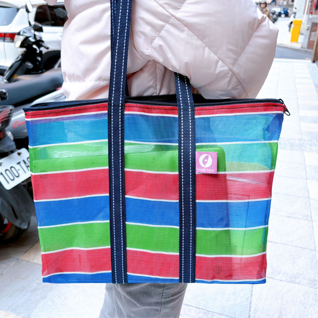 Taiwan Love オリジナル 台湾漁師網バッグ ナイロンバッグ (茄芷袋