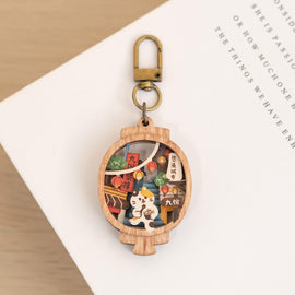 遊木時光 WOOD TIME 台湾ミニ風景 木製キーホルダー 九份｜台灣微風景木製鑰匙圈 九份山城