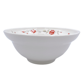 レトロ可愛い 大同磁器 バラ柄 魯肉飯・鶏肉飯用ボウル 飯碗（深め） 直径14.5cm｜大同磁器 4.5吋 天井深碗（玫瑰花）