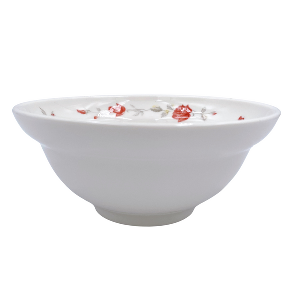 レトロ可愛い 大同磁器 バラ柄 魯肉飯・鶏肉飯用ボウル 飯碗（深め） 直径14.5cm｜大同磁器 4.5吋 天井深碗（玫瑰花）