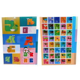 中華郵政（台湾郵便局） 注音符号デザイン 多層式L字クリアファイル（2柄セット）｜中華郵政 注音符號 多層式L夾（1組2款）