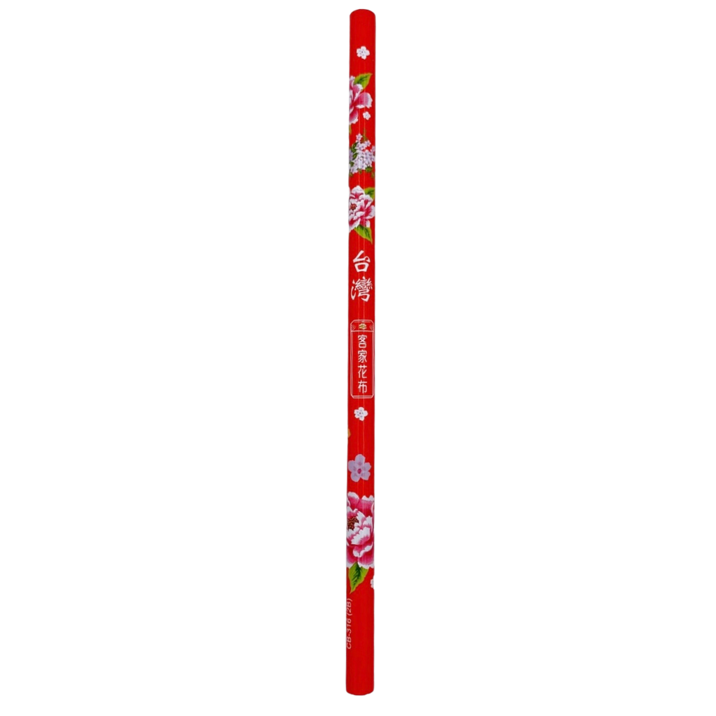 レトロ可愛い 台湾 利百代 台湾花布（客家花布）柄鉛筆セット｜カラー：赤・青・桃色｜利百代 客家花布 鉛筆｜硬度：2B