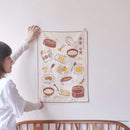 印花楽 吸水ふきん おはよう（台湾朝ごはん） ミルクティー色｜吸水茶巾家事布 早安 奶茶色