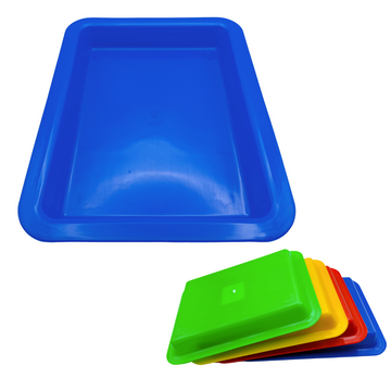 台湾の万能カラフルプラスチックトレイ（浅め） 小｜カラー：ブルー｜塑膠長方盤（淺） 藍色 小