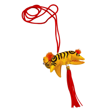 レトロ 虎の吊るし飾り（黄色）｜復古懷舊老虎掛飾（黃）