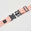 印花楽 スーツケースベルト レトロ窓ガラス柄 朱赤オレンジ｜行李束帶 玻璃海棠 朱橘紅