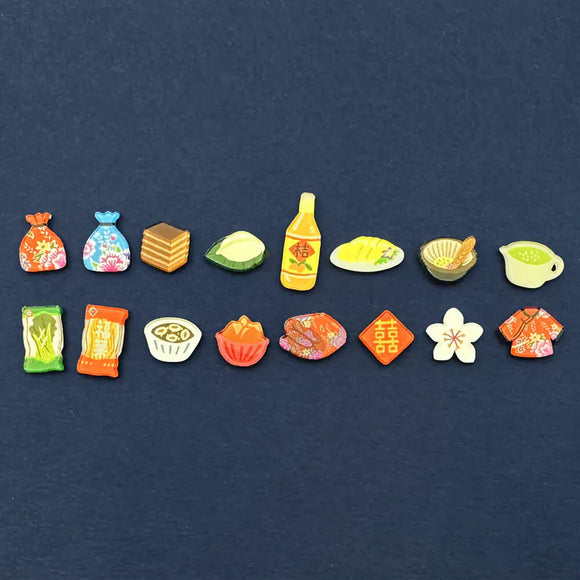 日日野餐 PIKNIK ピンバッジ 客家花布の巾着袋｜日日野餐 PIKNIK 別針（徽章） 客家文化系列 客家花布小錦囊福袋