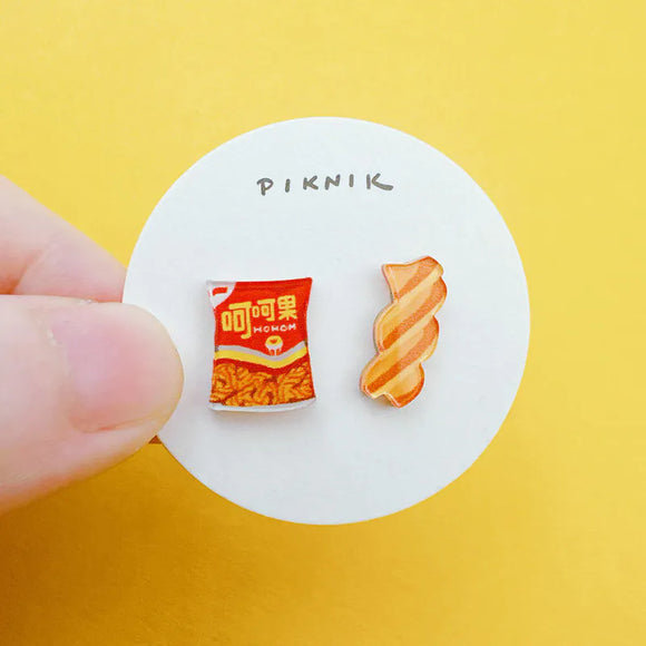 日日野餐 PIKNIK ピアス／イヤリング 台湾お菓子｜日日野餐 PIKNIK 耳環／耳夾 翻玩零食系列