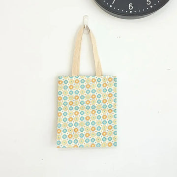 印花楽 布製トートバッグ レトロタイル2号 ビー玉柄｜花布小書袋 老磁磚2號 玻璃彈珠