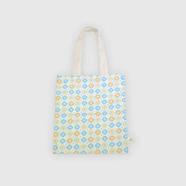 印花楽 布製トートバッグ レトロタイル2号 ビー玉柄｜花布小書袋 老磁磚2號 玻璃彈珠