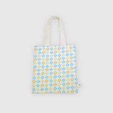 印花楽 布製トートバッグ レトロタイル2号 ビー玉柄｜花布小書袋 老磁磚2號 玻璃彈珠