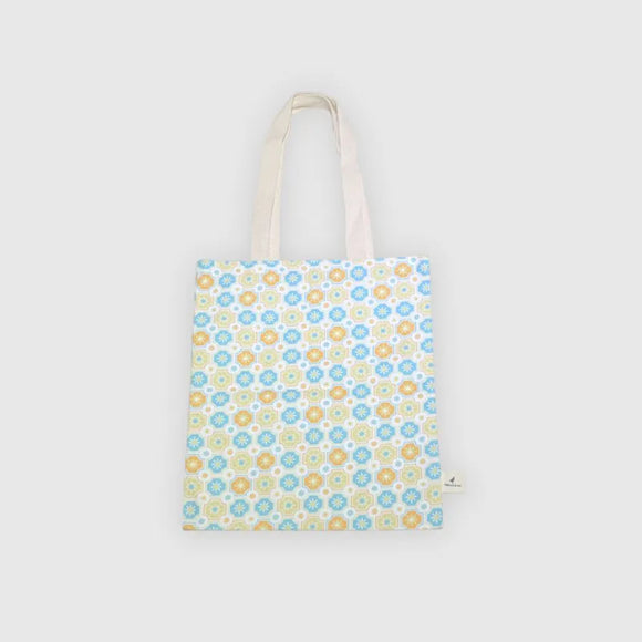 印花楽 布製トートバッグ レトロタイル2号 ビー玉柄｜花布小書袋 老磁磚2號 玻璃彈珠