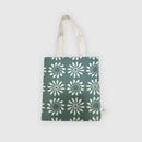 印花楽 布製トートバッグ 黒鳥サークル柄 マガモグリーン｜花布小書袋 烏秋圈圈 水鴨綠色