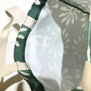 印花楽 布製トートバッグ 黒鳥サークル柄 マガモグリーン｜花布小書袋 烏秋圈圈 水鴨綠色